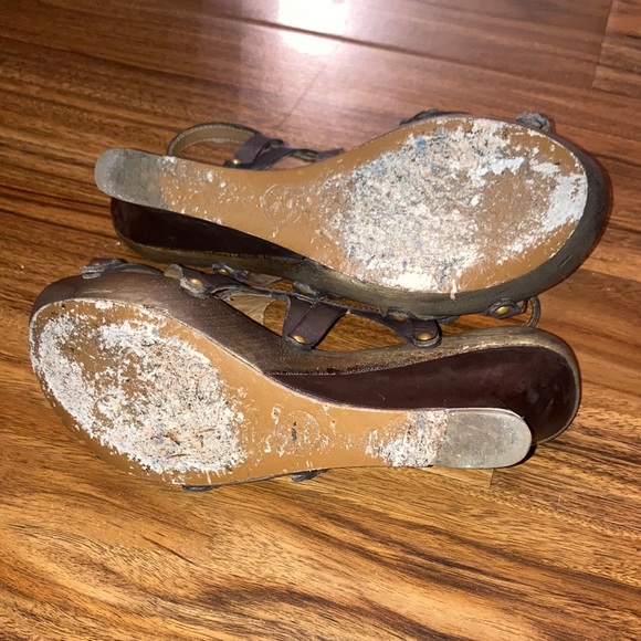 Leifsdottir Leather Wedges - Picture 6 of 9